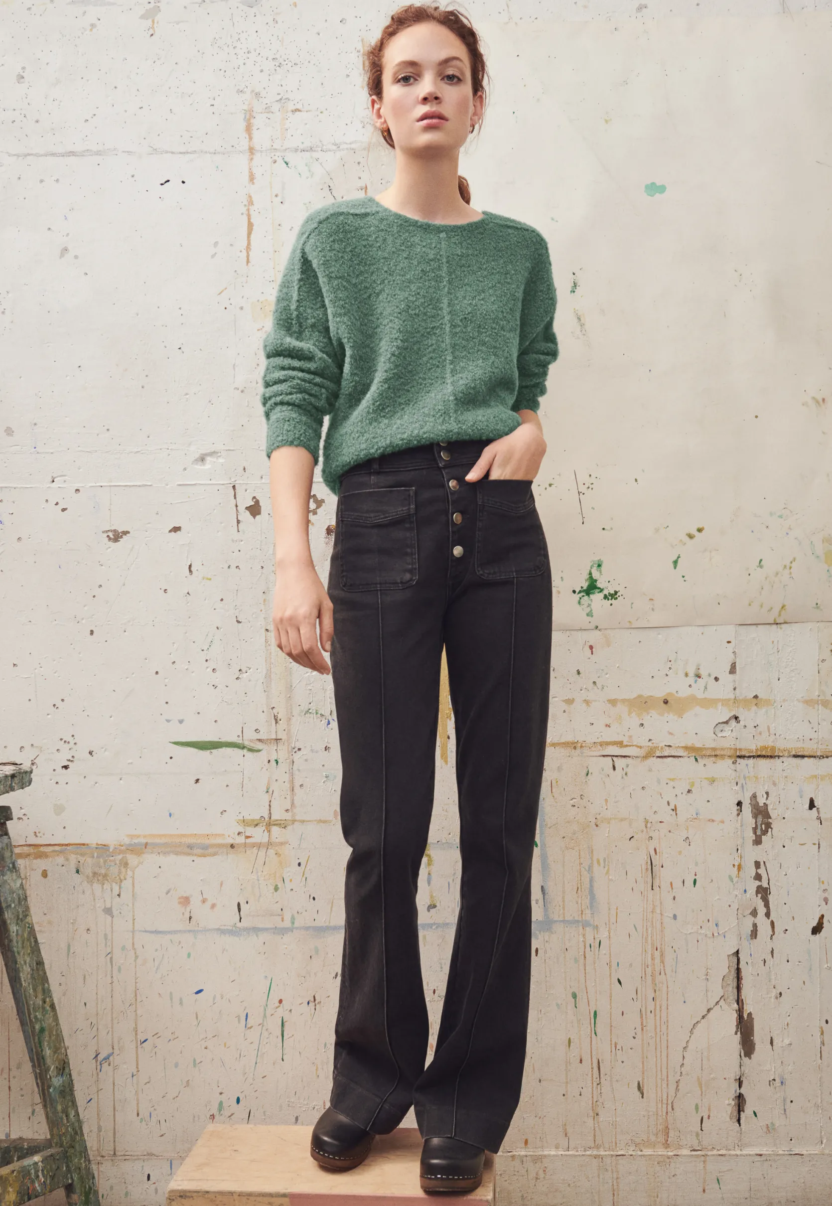 boucle_sweater_1.webp Women Wrap London Knitwear*Boucle Sweater