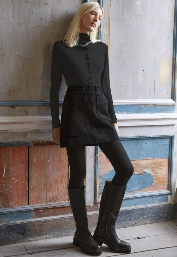 Women Wrap London Jersey Tops*Button-Through Top