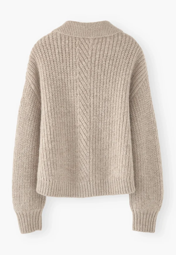 Women Wrap London Knitwear*Collared Cardigan