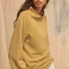 Women Wrap London Jersey Tops*Cowl-Neck Sweater