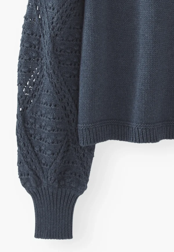 Women Wrap London Knitwear*Crochet-Stitch Sweater