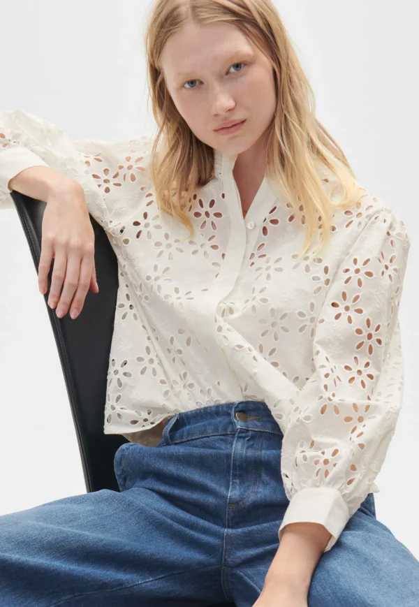 Women Wrap London Shirts & Tops*Cutwork Blouse
