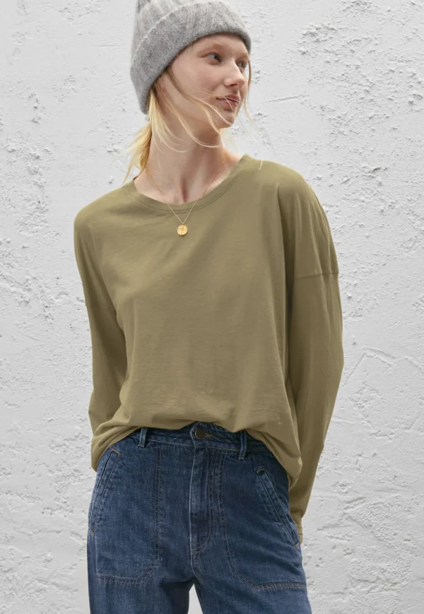 Women Wrap London Jersey Tops*Drop-Shoulder Top