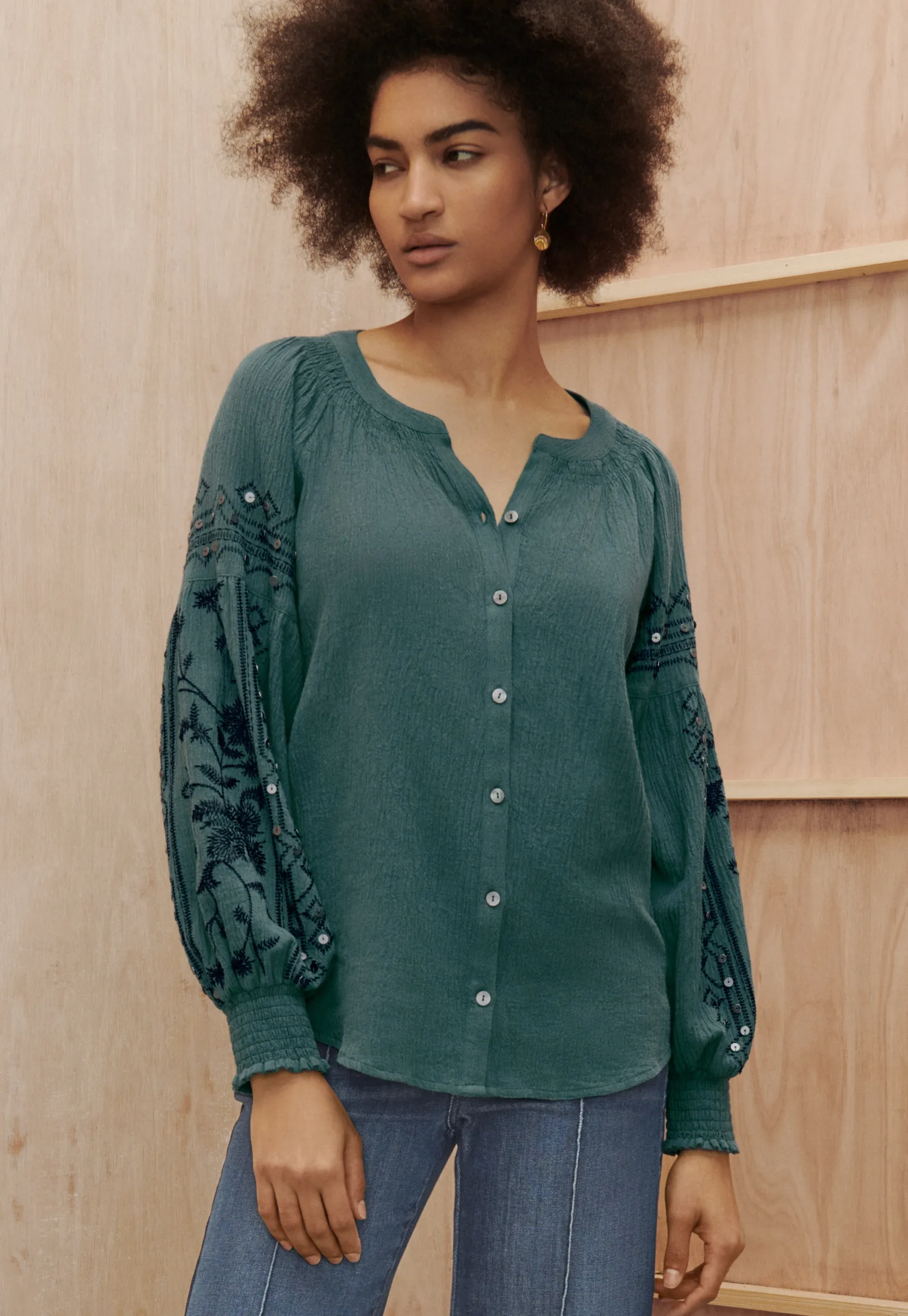 embroidered_blouse_0-2.webp Women Wrap London Shirts & Tops*Embroidered Blouse