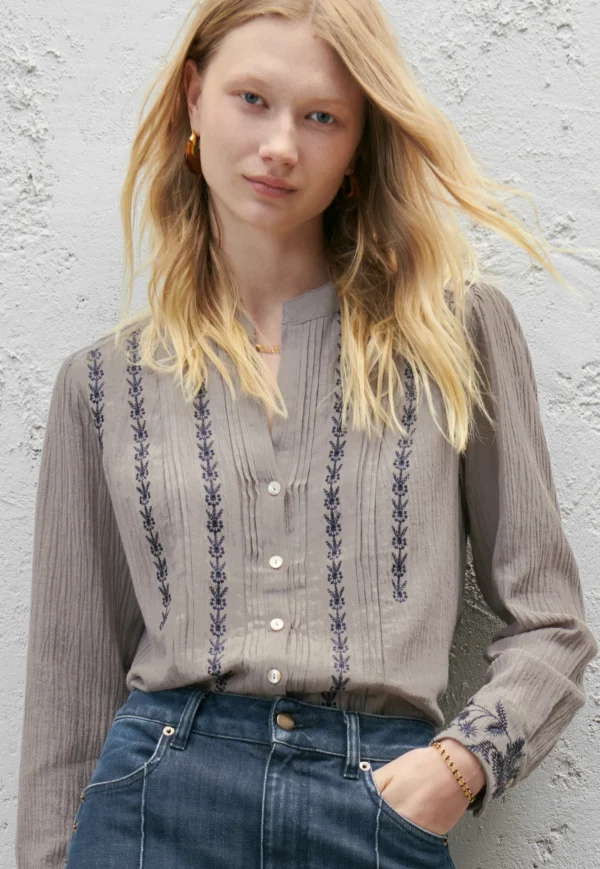 Women Wrap London Shirts & Tops*Embroidered Blouse