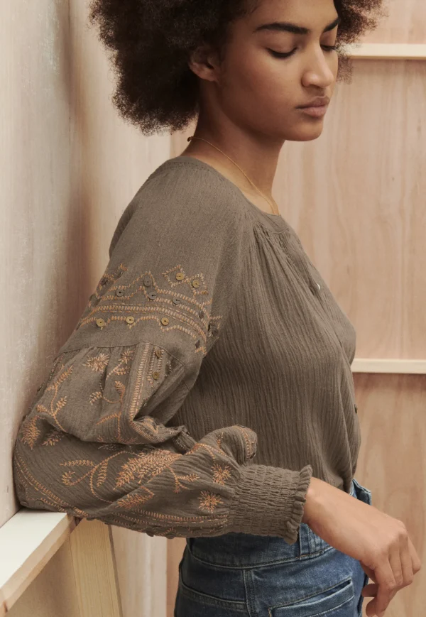 Women Wrap London Shirts & Tops*Embroidered Blouse