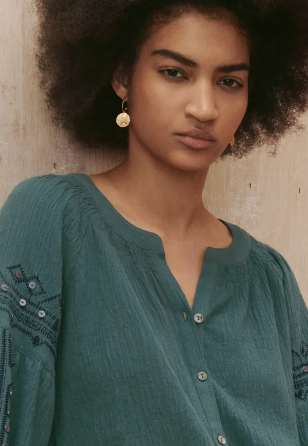 Women Wrap London Shirts & Tops*Embroidered Blouse