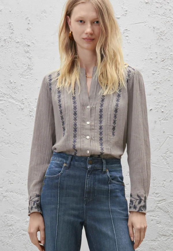 Women Wrap London Shirts & Tops*Embroidered Blouse