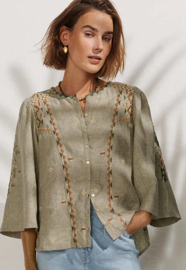 Women Wrap London Shirts & Tops*Embroidered Blouse
