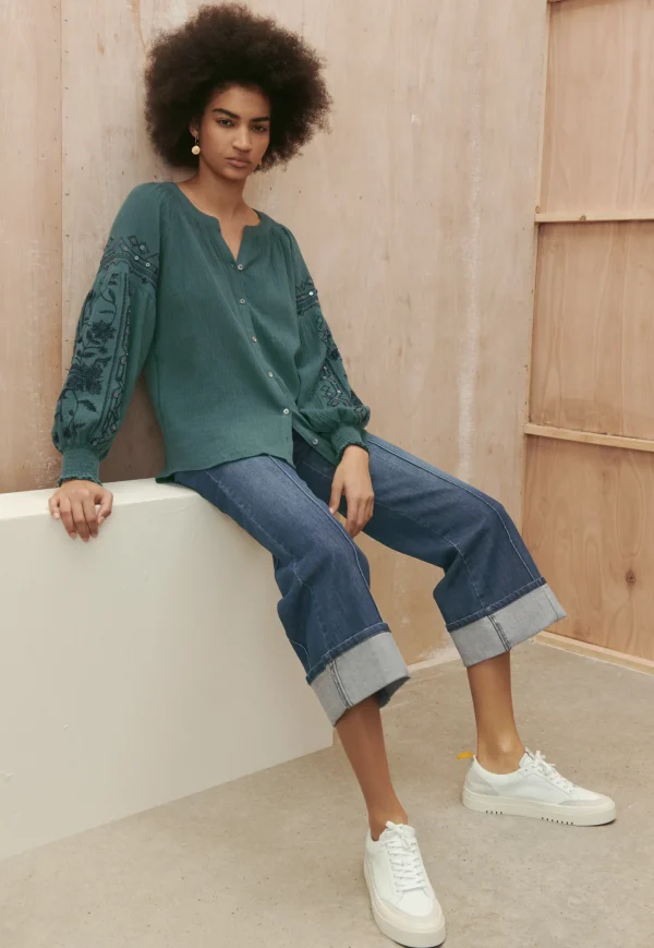 Women Wrap London Shirts & Tops*Embroidered Blouse