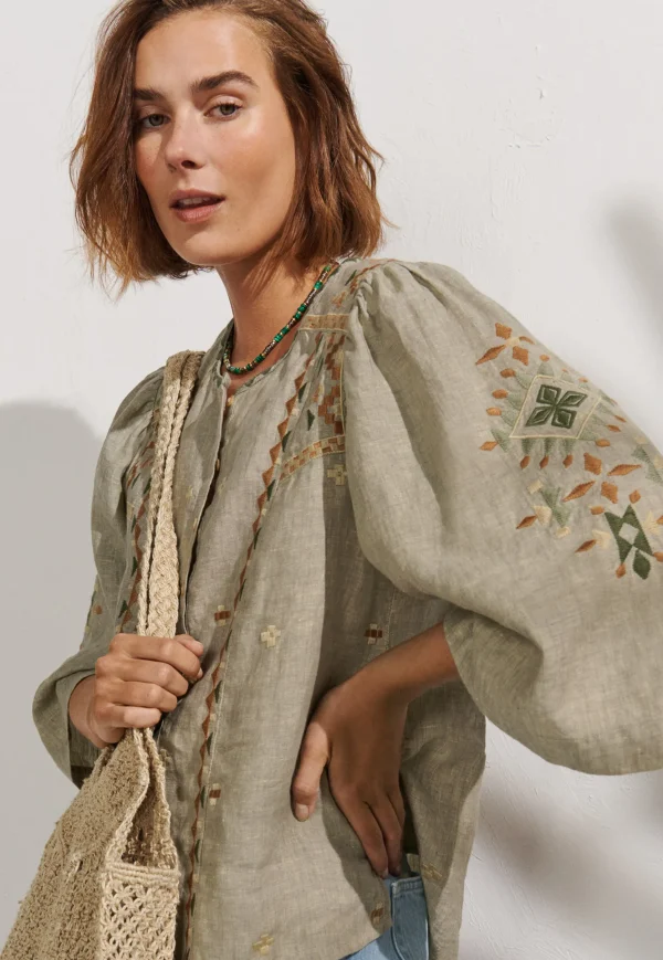 Women Wrap London Shirts & Tops*Embroidered Blouse