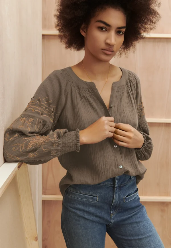 Women Wrap London Shirts & Tops*Embroidered Blouse