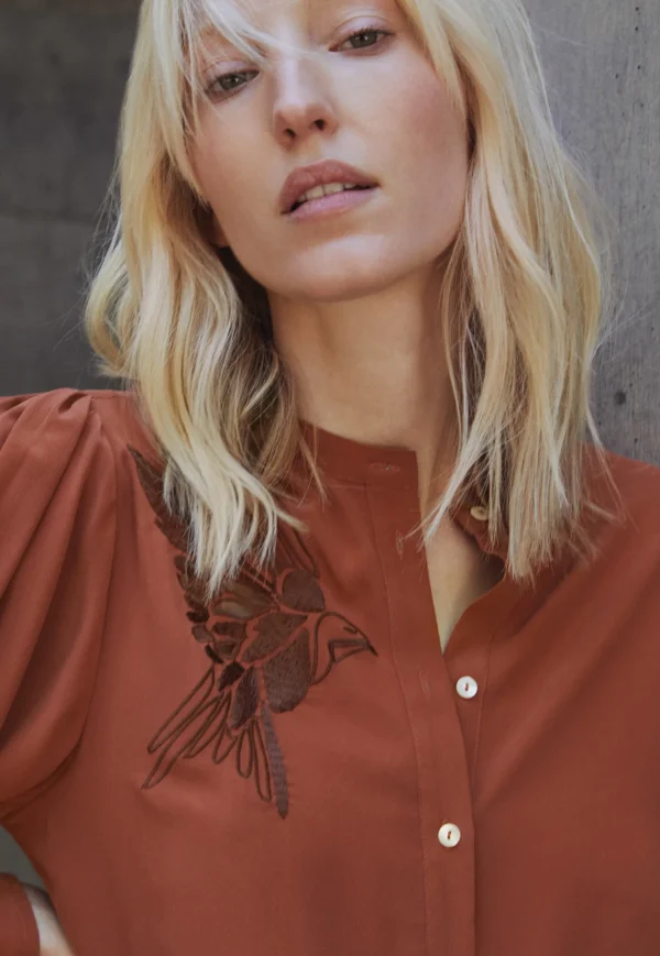 Women Wrap London Shirts & Tops*Embroidered Shirt