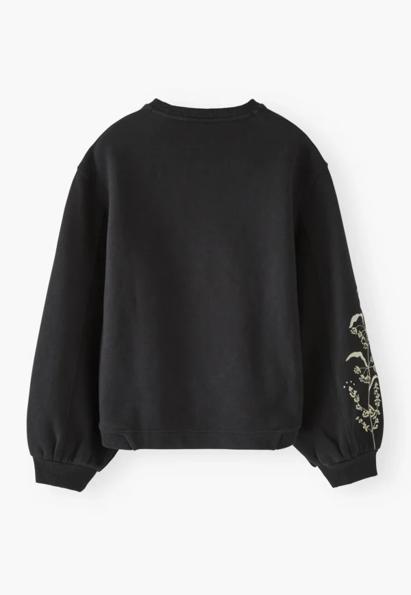 Women Wrap London Jersey Tops*Embroidered Sweatshirt