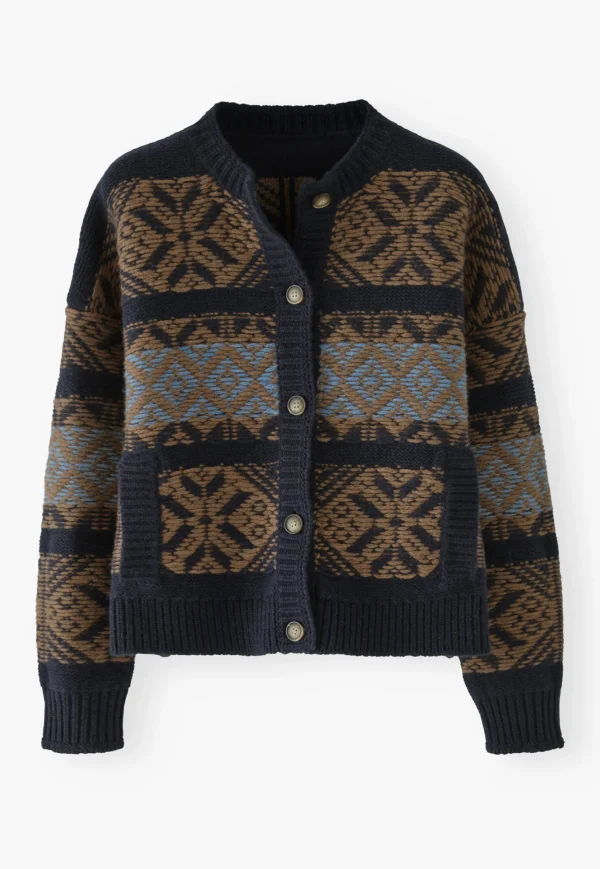 Women Wrap London Knitwear*Fair Isle Cardigan