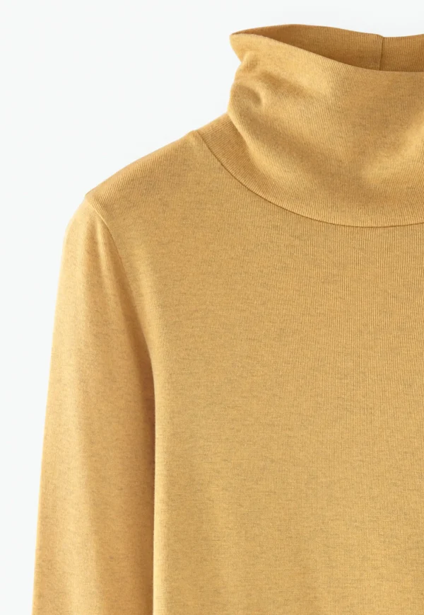 Women Wrap London Jersey Tops*High-Neck Top