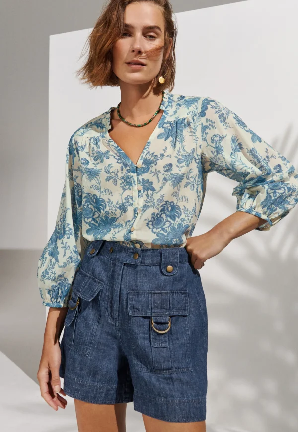 Women Wrap London Jeans & Trousers*Indigo Shorts
