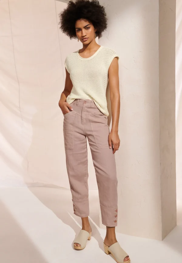 Women Wrap London Knitwear*Knitted Mesh-Stitch Top