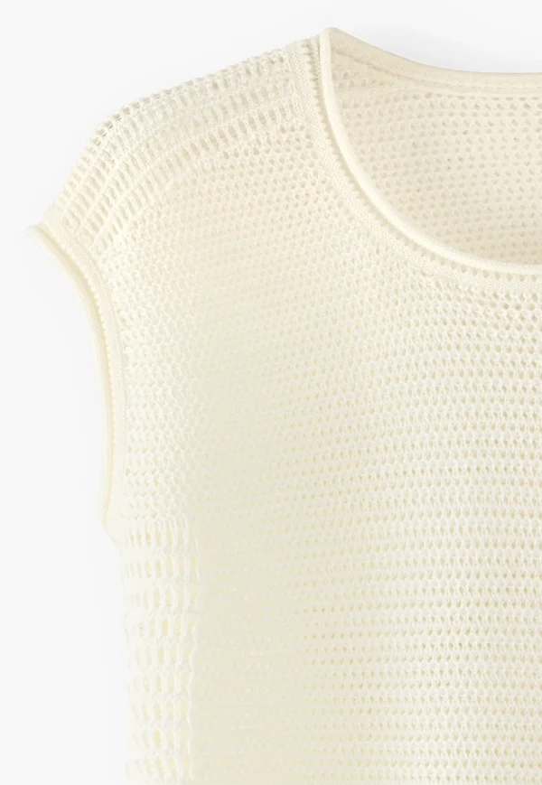 Women Wrap London Knitwear*Knitted Mesh-Stitch Top