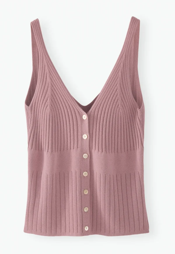 Women Wrap London Knitwear*Knitted-Rib Vest