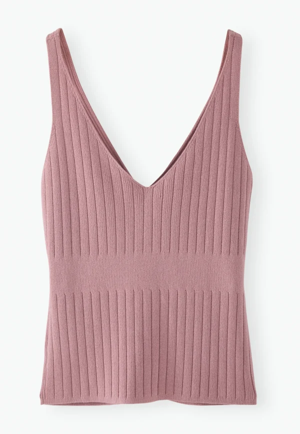 Women Wrap London Knitwear*Knitted-Rib Vest