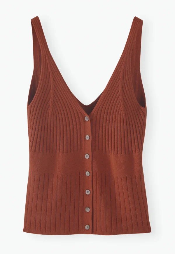 Women Wrap London Knitwear*Knitted-Rib Vest