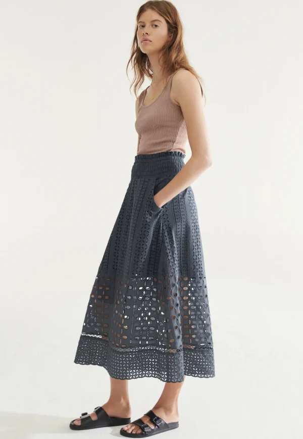 Women Wrap London Jersey Tops*Lace-Rib Vest