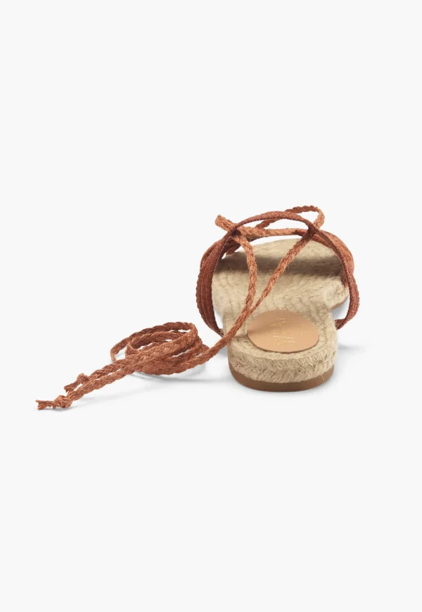 Women Wrap London Footwear*Lace-Up Raffia Sandals
