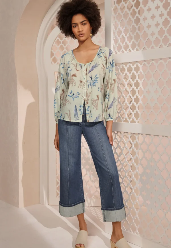 Women Wrap London Shirts & Tops*Leaf-Print Blouse