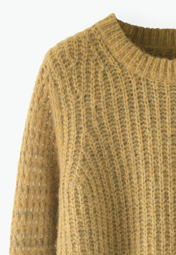 Women Wrap London Knitwear*Mesh-Sleeve Sweater
