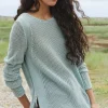 Women Wrap London Knitwear*Mesh-Stitch Sweater