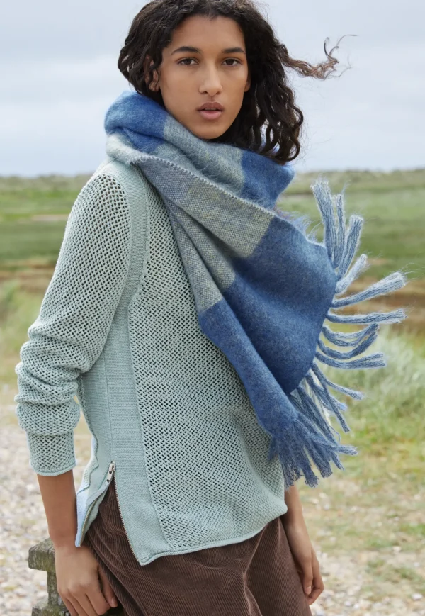 Women Wrap London Knitwear*Mesh-Stitch Sweater