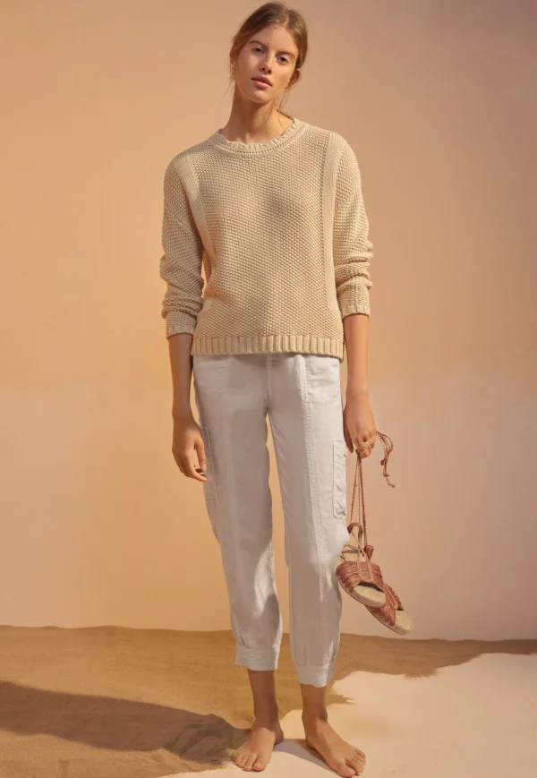 Women Wrap London Knitwear*Moss-Stitch Sweater
