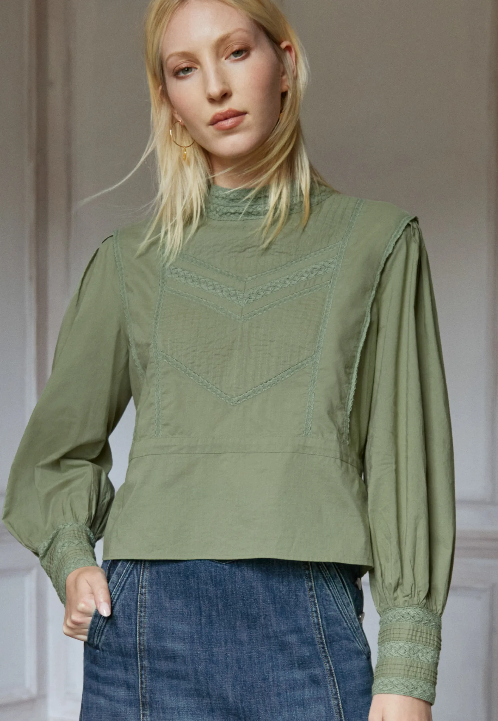 pintuck_blouse_0-1.webp Women Wrap London Shirts & Tops*Pintuck Blouse