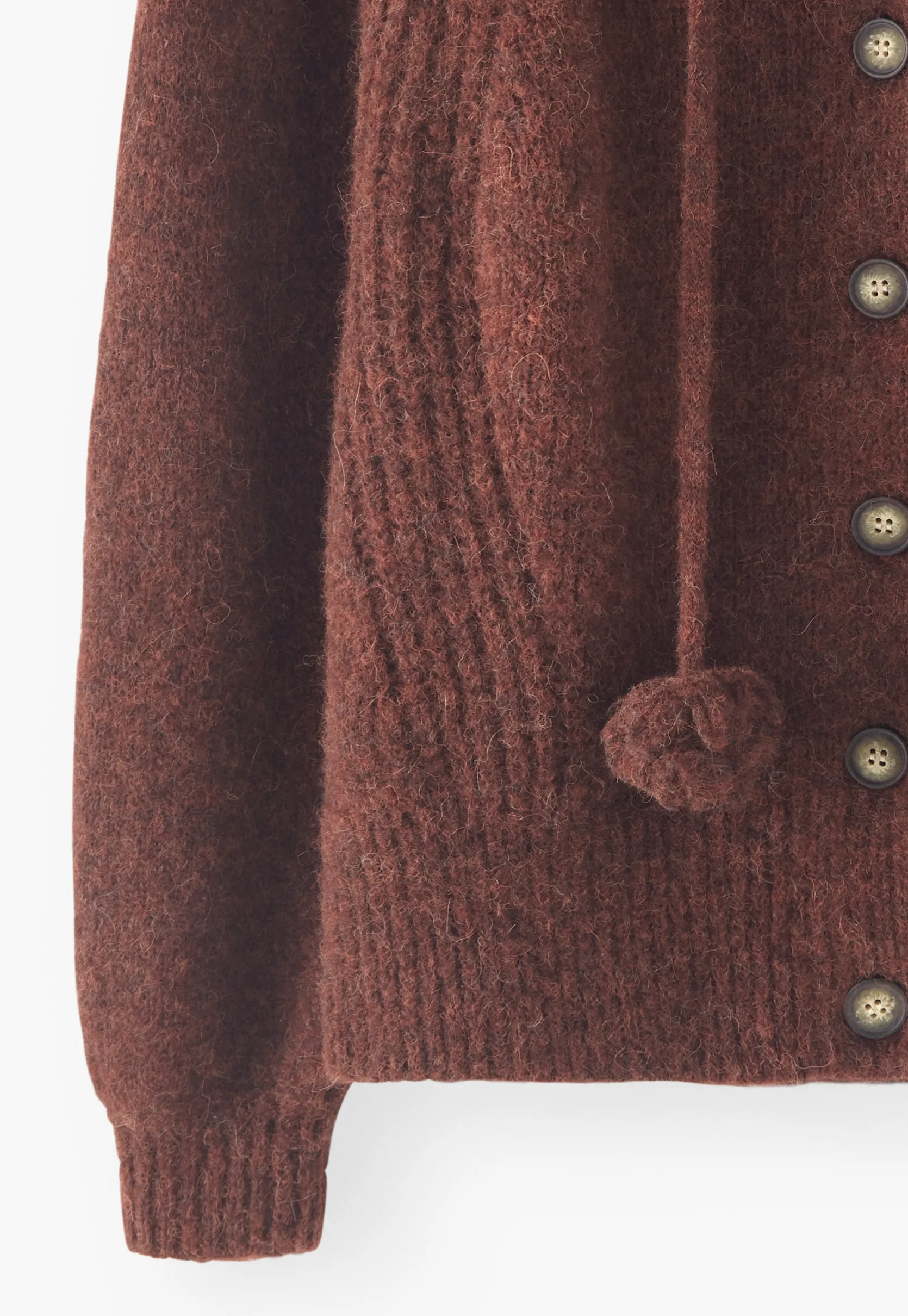 pompom_tassel_cardigan_6.webp Women Wrap London Knitwear*Pompom Tassel Cardigan