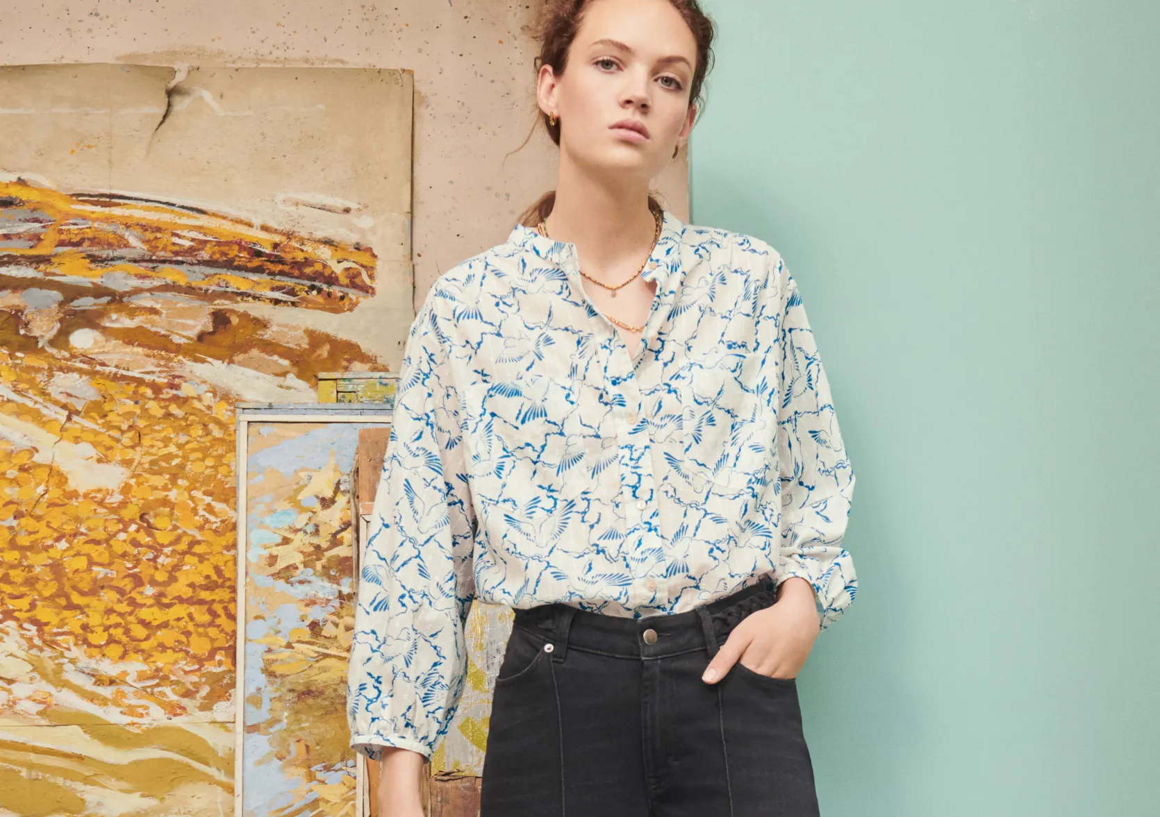 printed_blouse_4.webp Women Wrap London Shirts & Tops*Printed Blouse