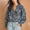 Women Wrap London Shirts & Tops*Printed Peasant Blouse