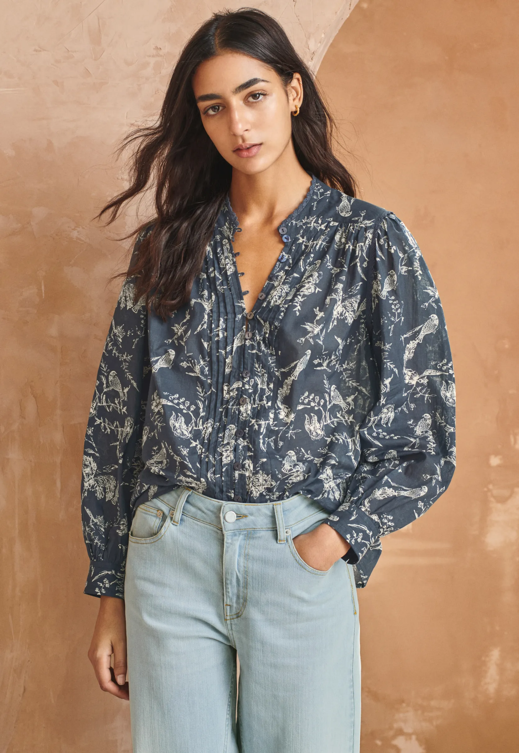 printed_peasant_blouse_0.webp Women Wrap London Shirts & Tops*Printed Peasant Blouse