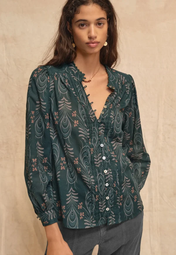 Women Wrap London Shirts & Tops*Printed Pleat Detail Blouse