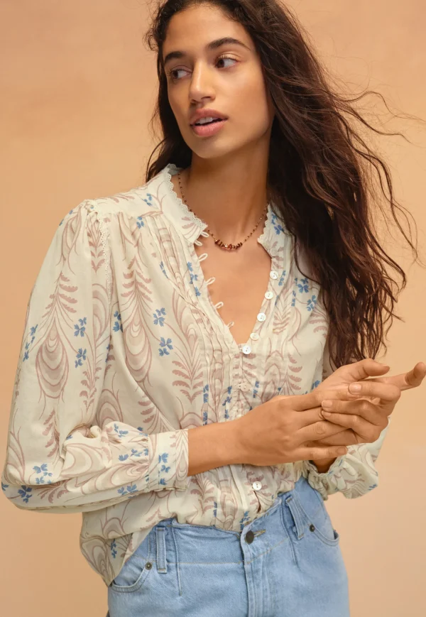 Women Wrap London Shirts & Tops*Printed Pleat Detail Blouse
