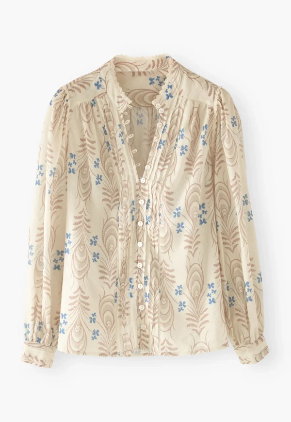 Women Wrap London Shirts & Tops*Printed Pleat Detail Blouse