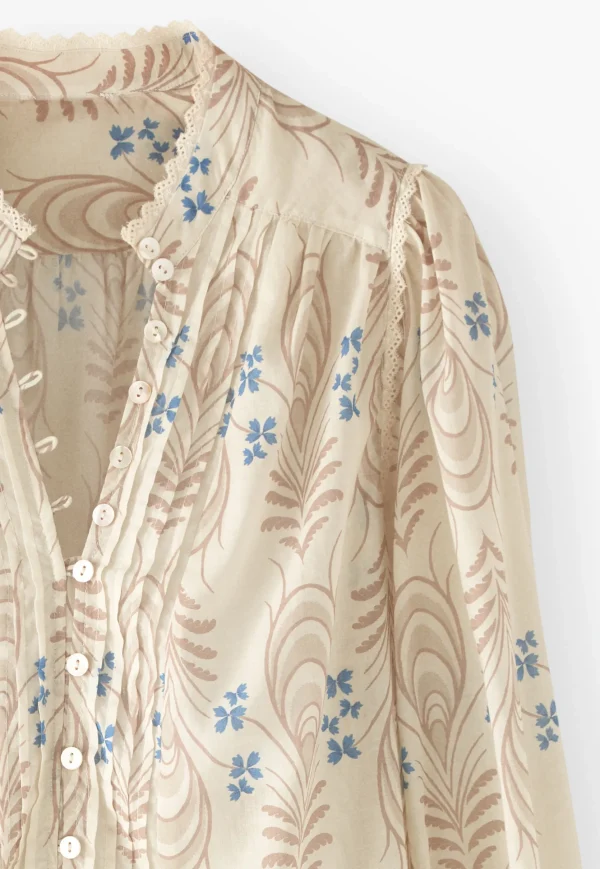 Women Wrap London Shirts & Tops*Printed Pleat Detail Blouse