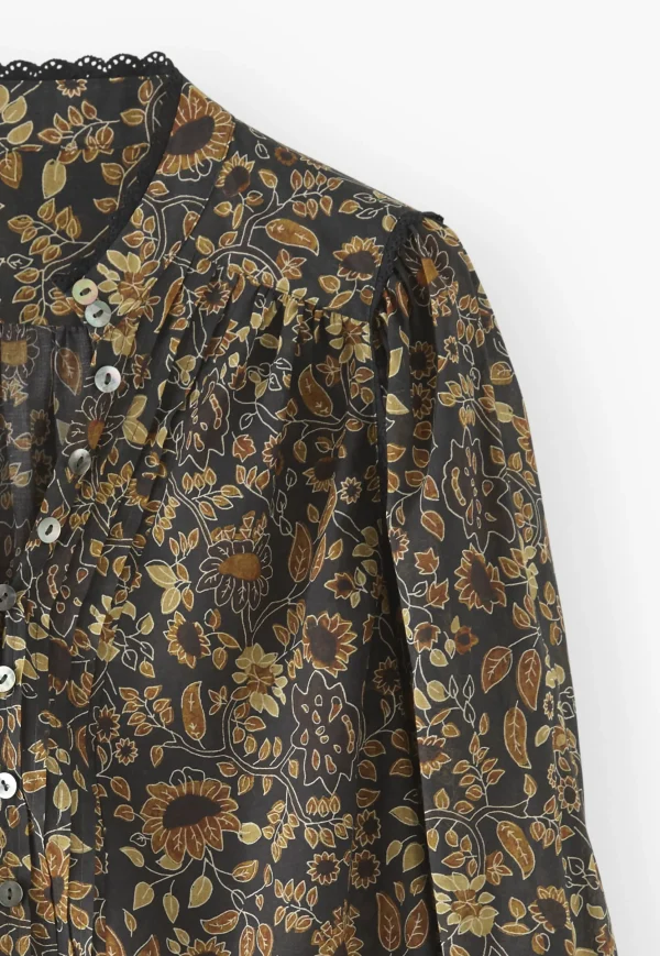 Women Wrap London Shirts & Tops*Printed Pleat-Detail Blouse