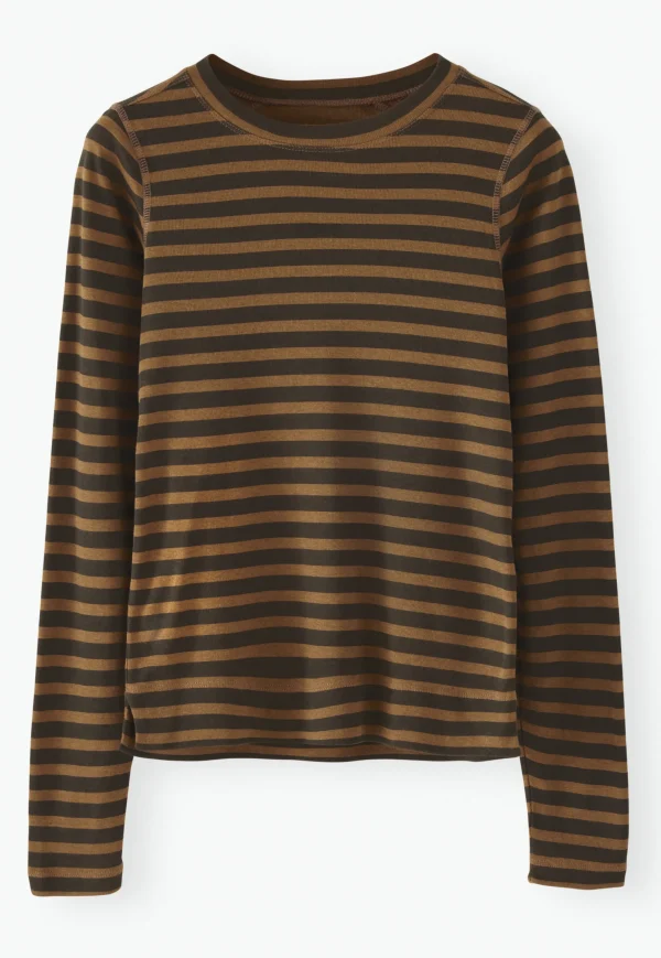 Women Wrap London Jersey Tops*Printed Striped Top