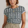 Women Wrap London Jersey Tops*Printed T-Shirt