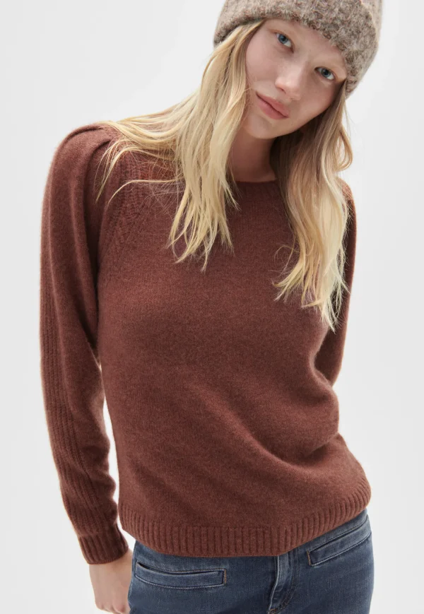 Women Wrap London Knitwear*Puff-Sleeve Sweater