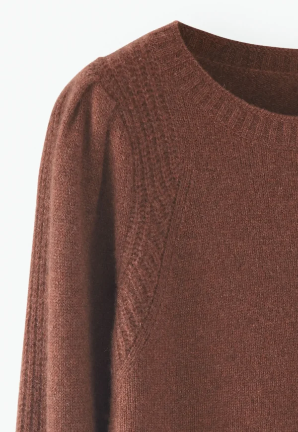 Women Wrap London Knitwear*Puff-Sleeve Sweater