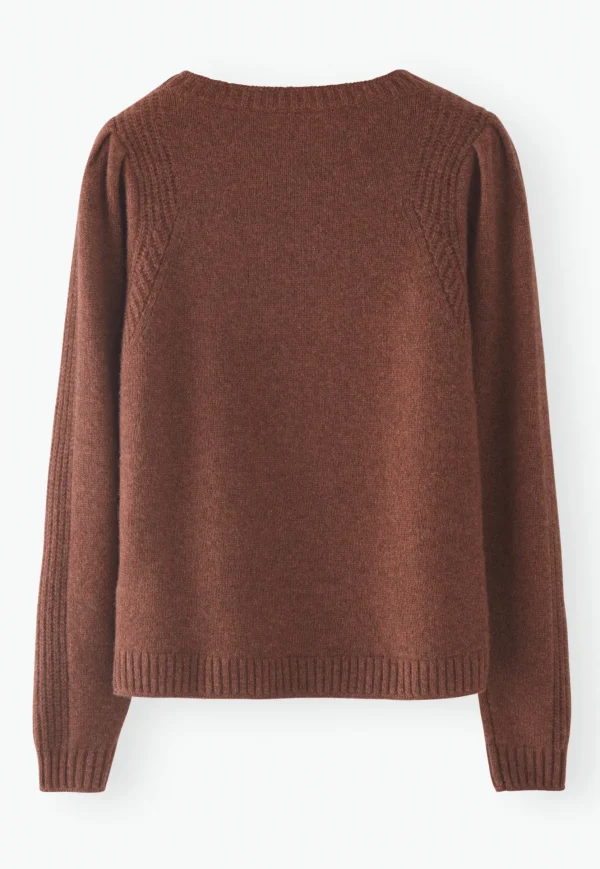 Women Wrap London Knitwear*Puff-Sleeve Sweater