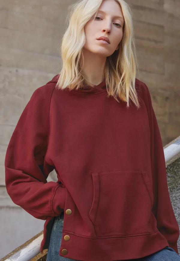 Women Wrap London Jersey Tops*Relaxed Hoodie