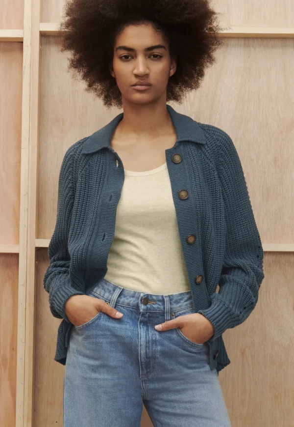 Women Wrap London Knitwear*Rib-Stitch Cardigan
